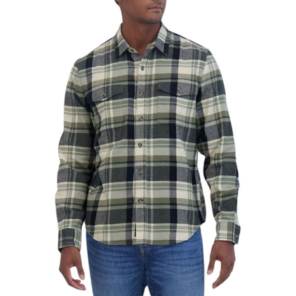 Lucky Brand Men's Flannel Green Plaid Size Small